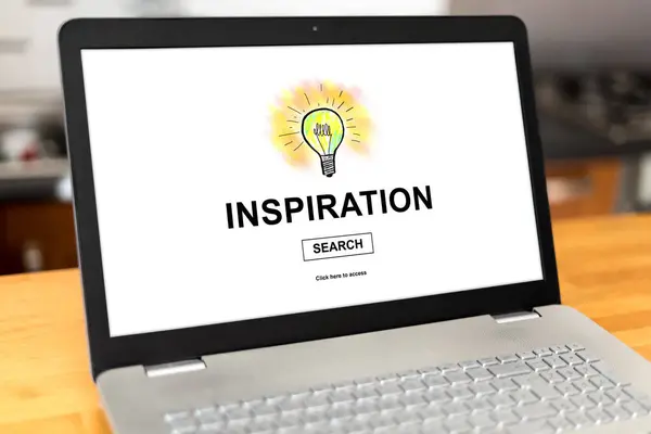 Inspirationskonzept auf dem Laptop — Stockfoto