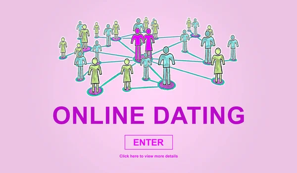 Concept of online dating — Stock Photo, Image