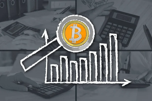 Concepto de análisis criptomoneda —  Fotos de Stock