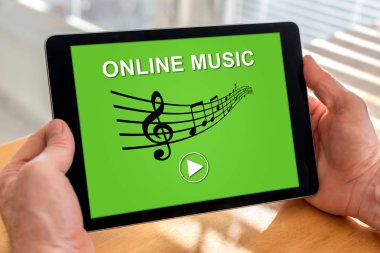 Online müzik konsepti Tablet