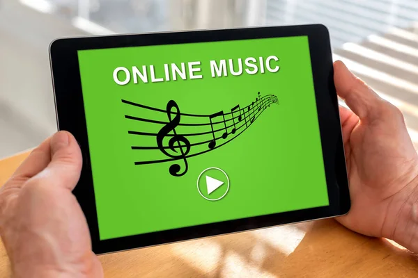 Online müzik konsepti Tablet