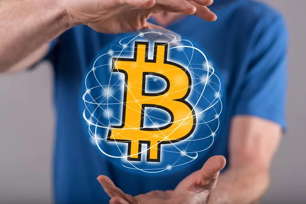 Bitcoin para kavramı — Stok fotoğraf