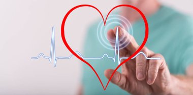 Adam bir kalp dokunmadan grafik yener