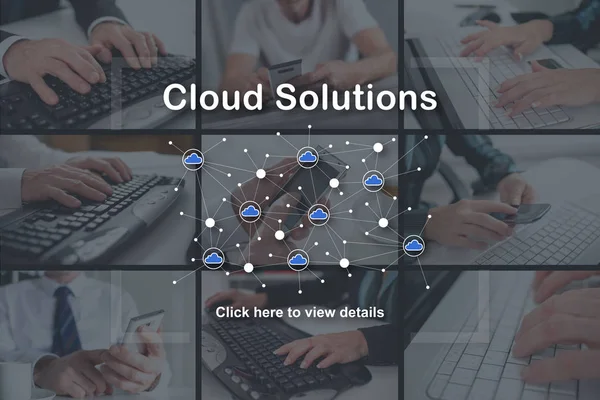 Concepto de soluciones cloud — Foto de Stock