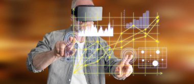 İş çizelgeleri dokunmadan adam