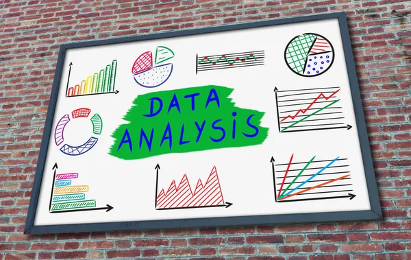 Data analysis concept on a billboard