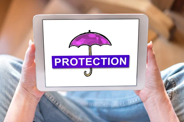 Protection concept on a tablet