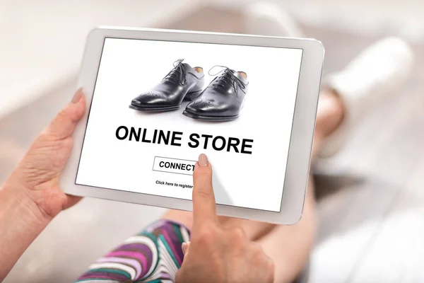 Concetto di negozio online su un tablet — Foto Stock