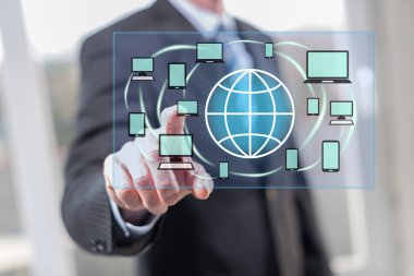 Genel bağlantı kavramı dokunmadan adam