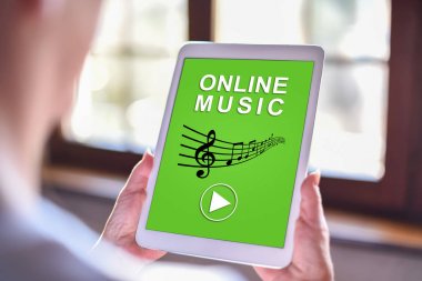 Online müzik konsepti Tablet
