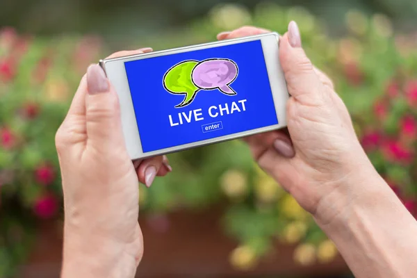 Live chat concept on a smartphone