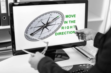 Bilgisayar ekranında doğru yön kavramı