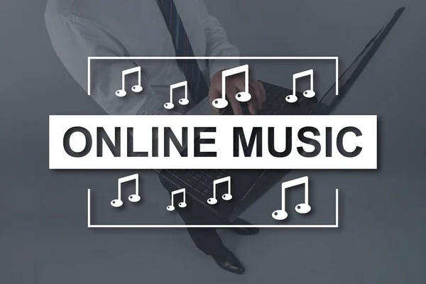 Online müzik kavramı — Stok fotoğraf