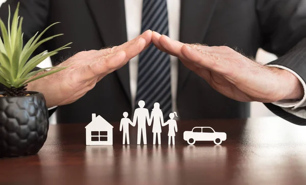 Concept of life, home and auto insurance — Stock Photo, Image