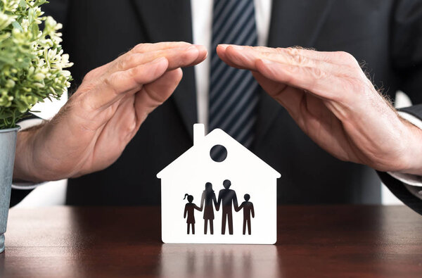 Concept of family and home insurance