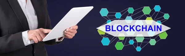 Concept of blockchain — Stock Photo, Image