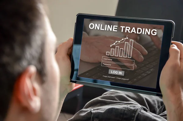 Konsep perdagangan online — Stok Foto