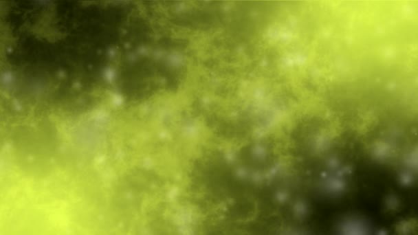 Abstrait fond jaune citron de nébuleuses en mouvement, animation en boucle — Video