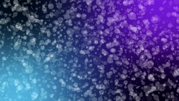 Fondo púrpura abstracto y azul claro de burbujas en movimiento, animación en bucle — Vídeo de stock