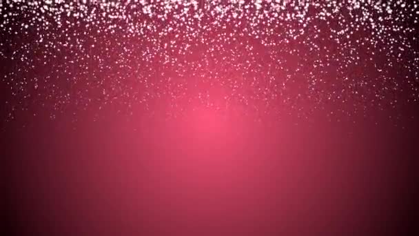Astratto sfondo rosa di particelle in movimento, animazione loop — Video Stock