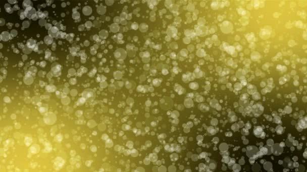 Abstract yellow background of moving bubbles, looped animation — Stock Video