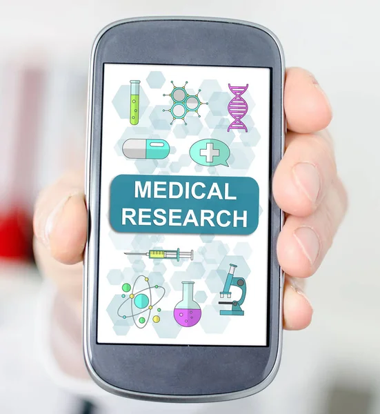 Concept de recherche médicale sur smartphone — Photo