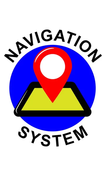 Concept de système de navigation sur fond blanc — Photo