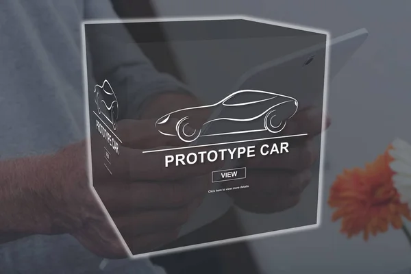 Konzept des Prototyps Auto — Stockfoto