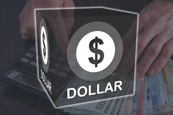 Dolar kavramı — Stok fotoğraf