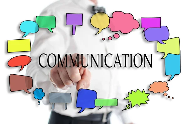 Communication Concept Shown Man Background — Stock Photo, Image