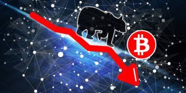 Bitcoin ayı trendi kavramının illüstrasyonu