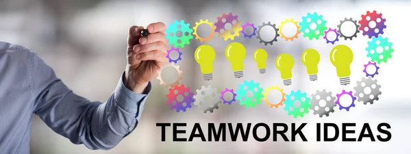 Mann Entwirft Teamwork Konzept — Stockfoto
