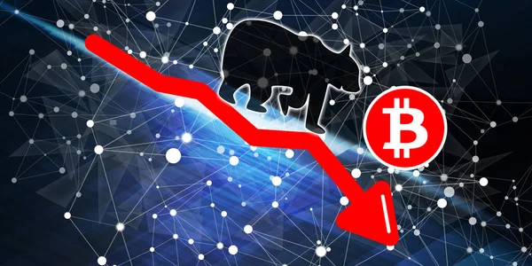 Bitcoin ayı trendi kavramının illüstrasyonu