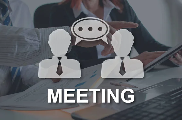 Meeting Concept Illustrated Picture Background — Stock Photo, Image