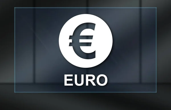 Euro Concept Dark Background — Stock Photo, Image