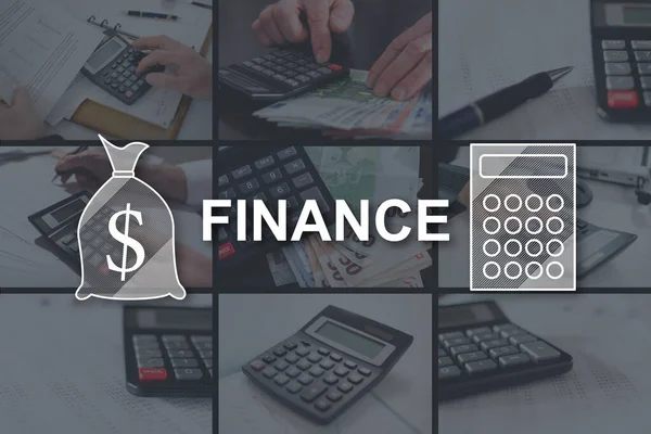 Finance Concept Illustrated Pictures Background — Stock Photo, Image