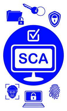 Beyaz arkaplana çizilmiş Sca kavramı