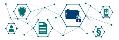 Bağlı simgelerle veri koruması kavramı