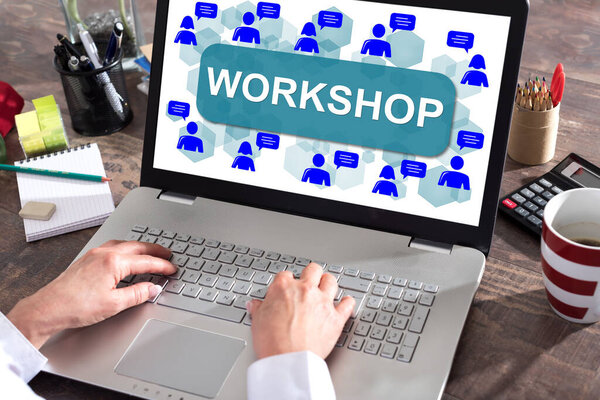 Workshop concept shown on a laptop screen