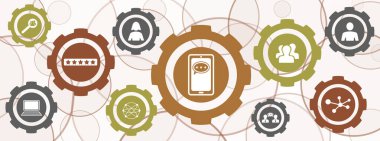 Çarklı simgelerle sosyal satış kavramı