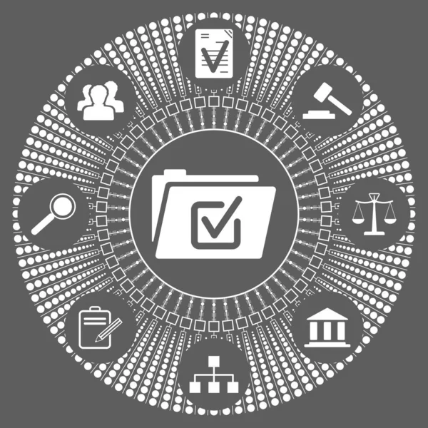 Concept Compliance Connected Icons — Stock Photo, Image