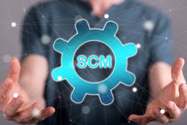 Arka planda bir adamın elleri arasındaki konsept