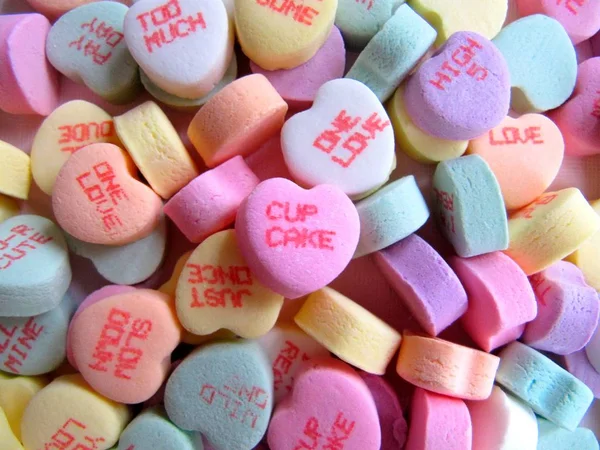 Candy Hearts Background — Stock Photo, Image