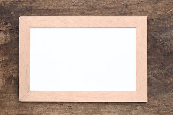 Blank Whiteboard on wood background — Stock Photo, Image