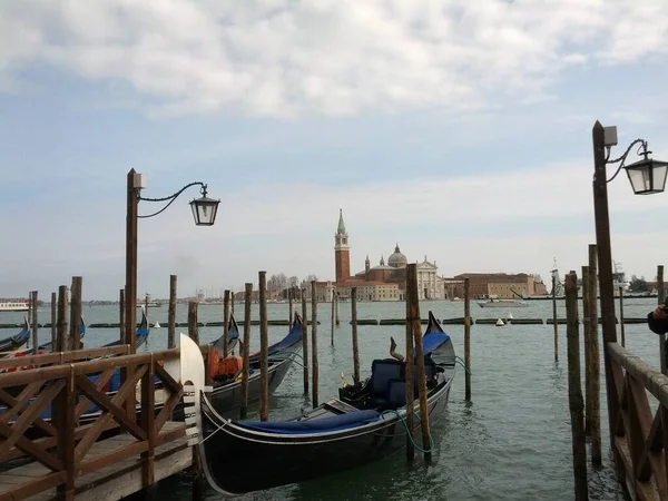 Glimp Van Suggestieve Lagune Van Venetië Italië Van Riva Degli — Stockfoto