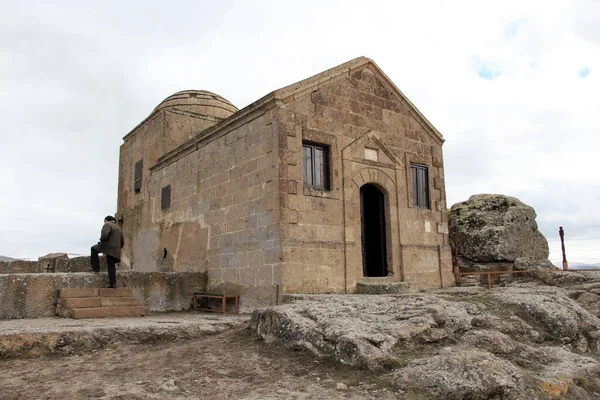 Alta Chiesa Situata Nella Cappadocia Turca Trova Nel Distretto Guzelyurt — Foto Stock