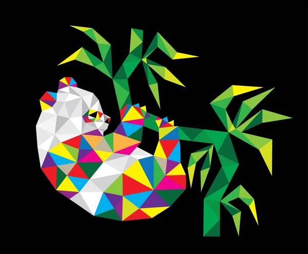 Géométrique mignon panda — Image vectorielle