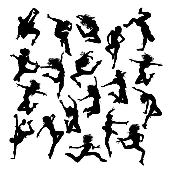Modern Dancer Activity Silhouettes