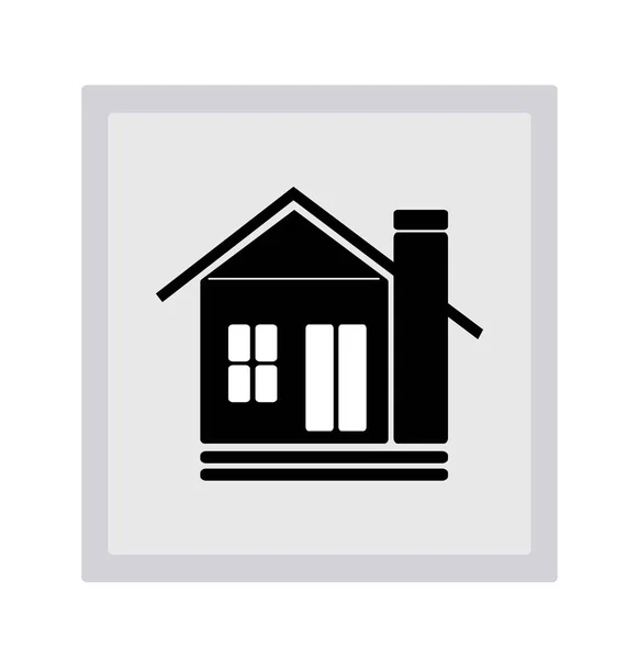Enkla och minimalistiska hem-symbolen — Stock vektor