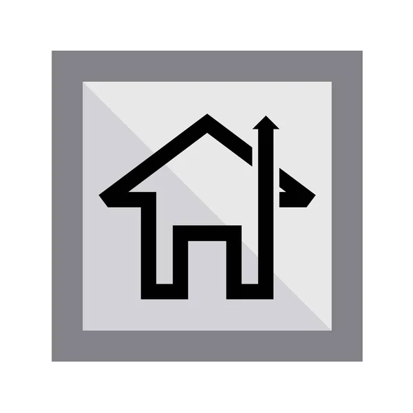 Domů se ikona šipky — Stockový vektor